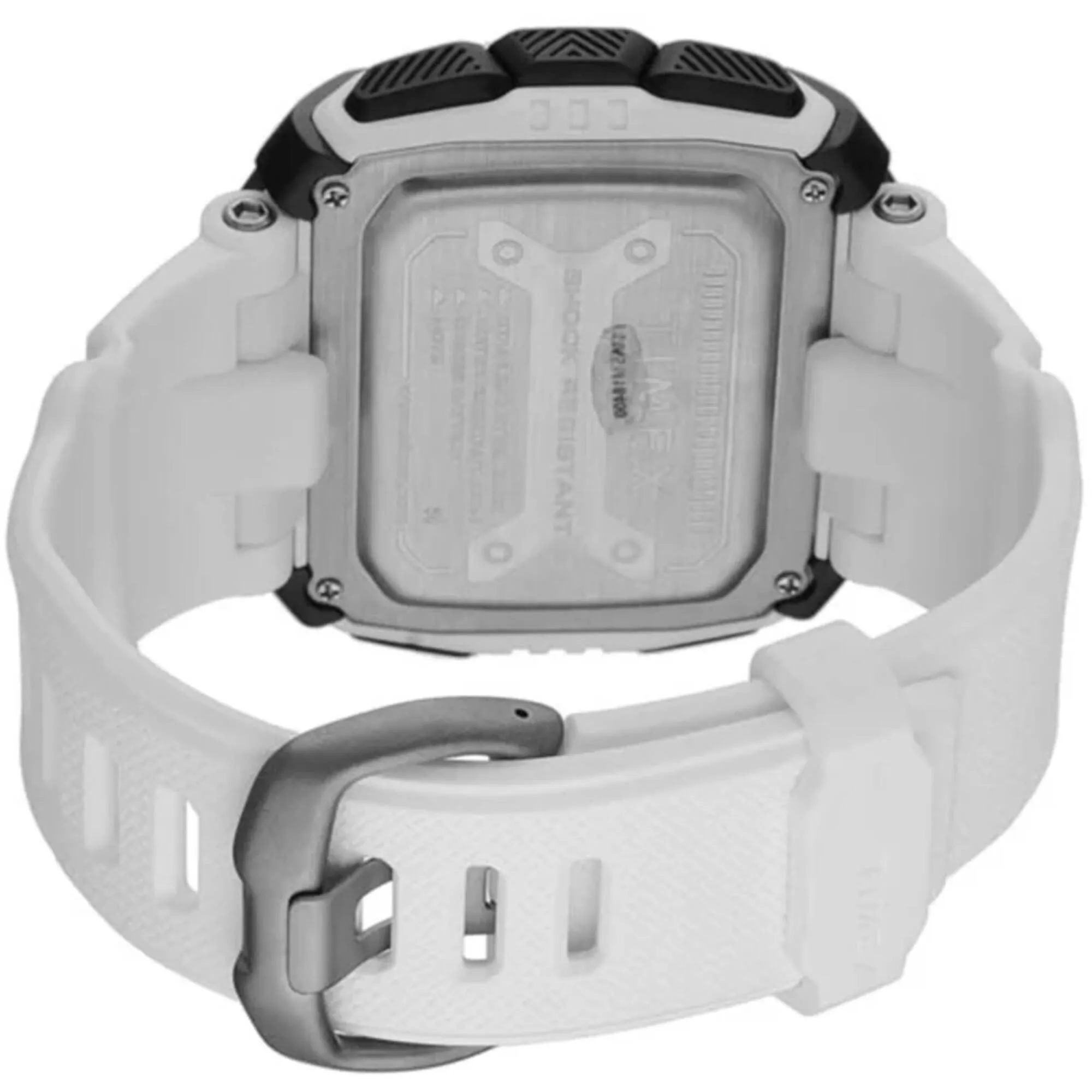 Timex Men's Digital Watch - Command Black Dial White Strap Shock Resistant | TW5M18400