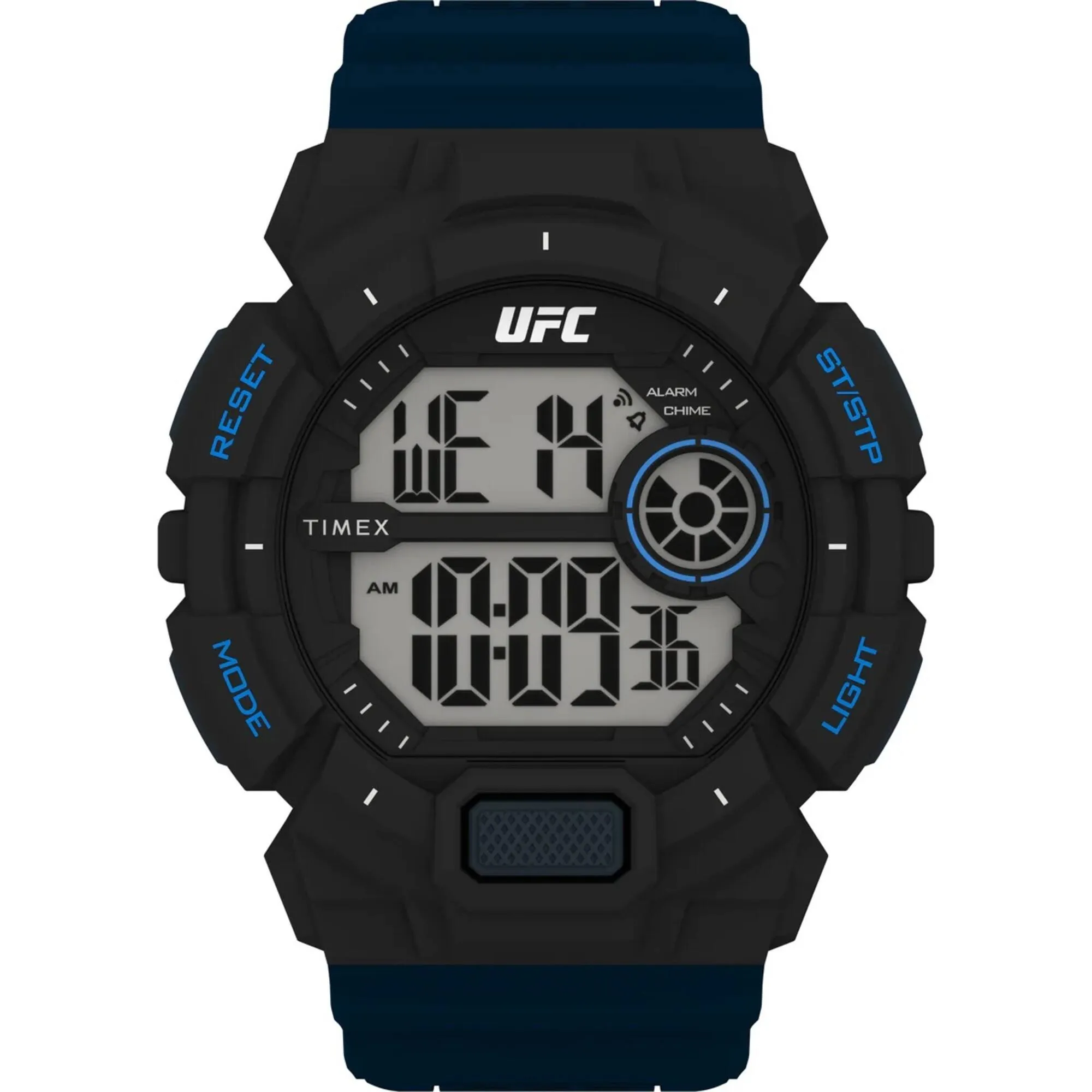 Timex Men's Digital Watch - UFC Striker Chronograph Navy Blue Resin Strap | TW5M53500