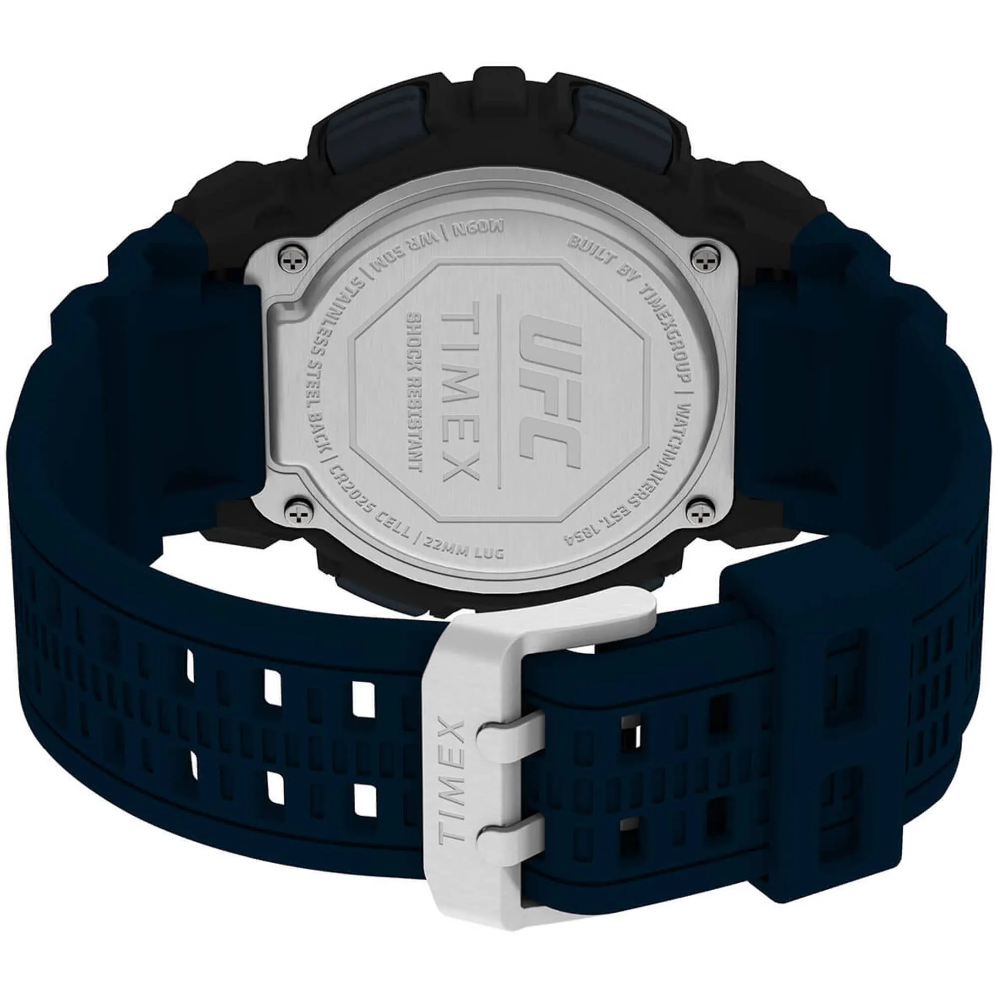 Timex Men's Digital Watch - UFC Striker Chronograph Navy Blue Resin Strap | TW5M53500