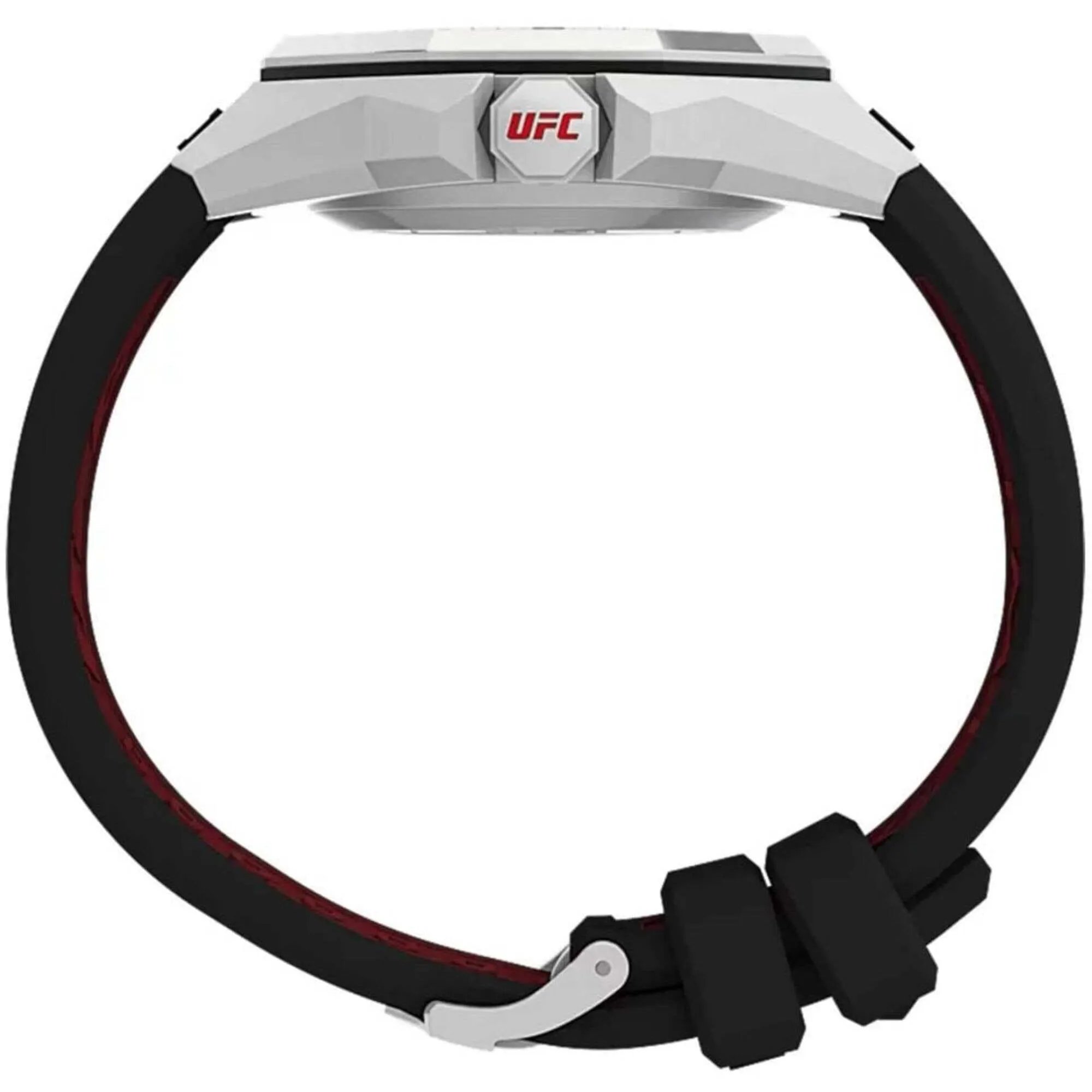 Timex Men's Watch - UFC Pro Silver Tone Dial Black Silicone Strap Day-Date | TW2V57200