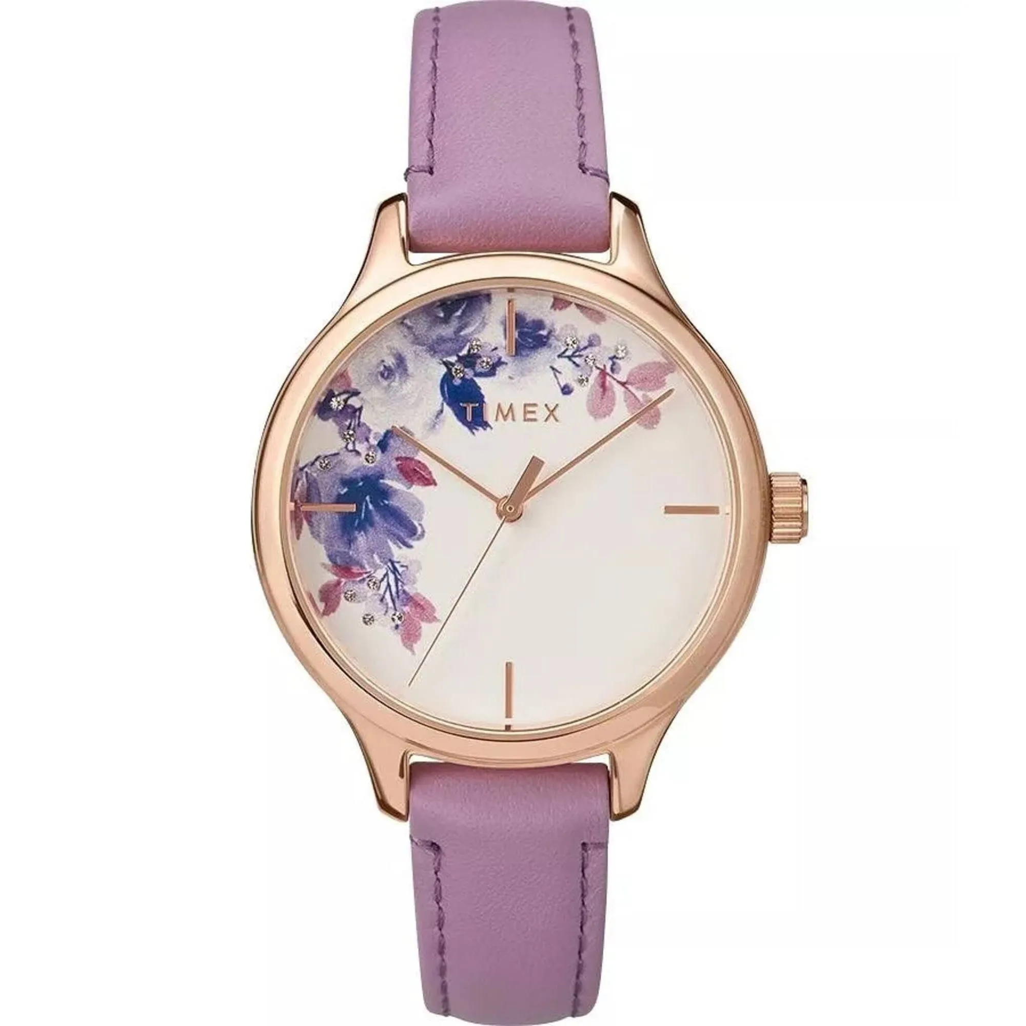 Timex Women's Watch - Crystal Bloom Quartz Beige with Flower Dial Strap | TW2T78300