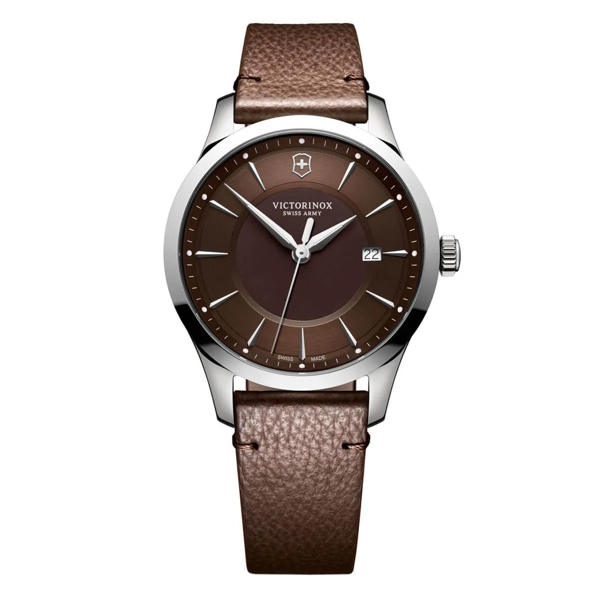Victorinox Swiss Army Alliance Brown Dial Leather Men's Watch 241805