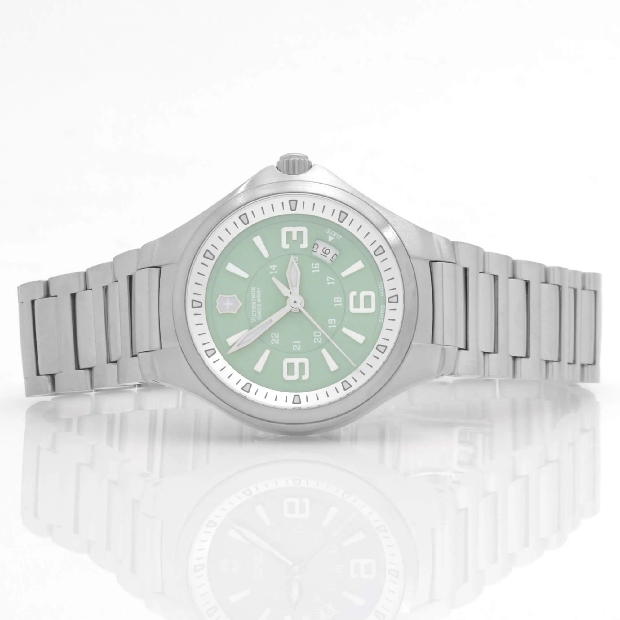 Victorinox Swiss Army Women's Watch - Base Camp Green Dial Steel Bracelet | 249076